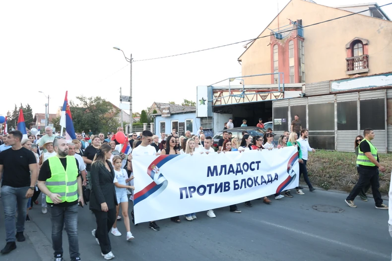 Skup građana protiv blokada u Borči