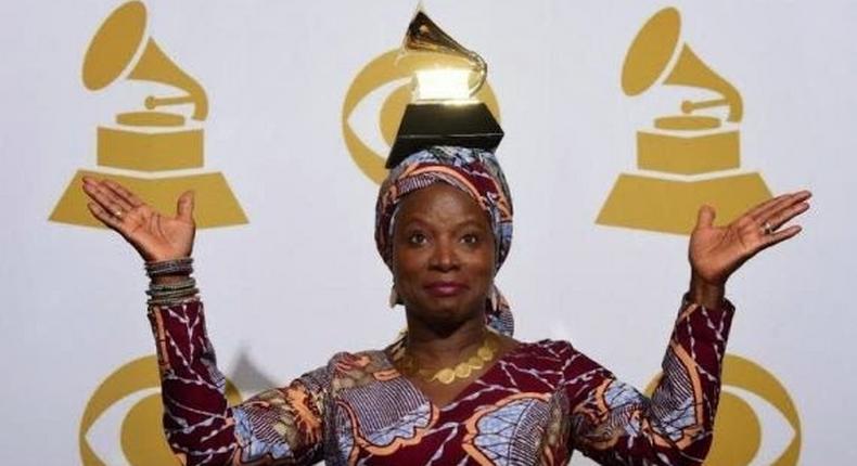 Angelique Kidjo at the 2015 Grammy Awards