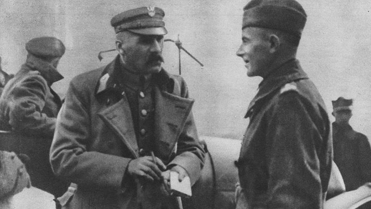 Bitwa Warszawska Marszałek Józef Pisłudski z żołnierzami