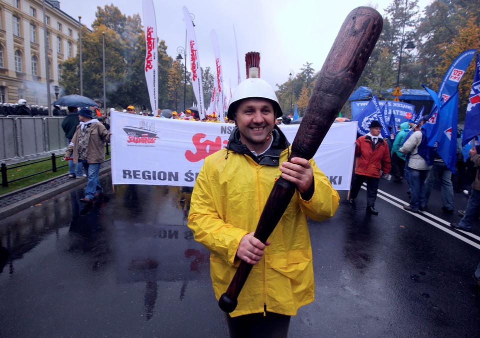 WARSZAWA SOLIDARNOŚĆ PROTEST PRZECIWKO CIĘCIOM BUDŻETOWYM