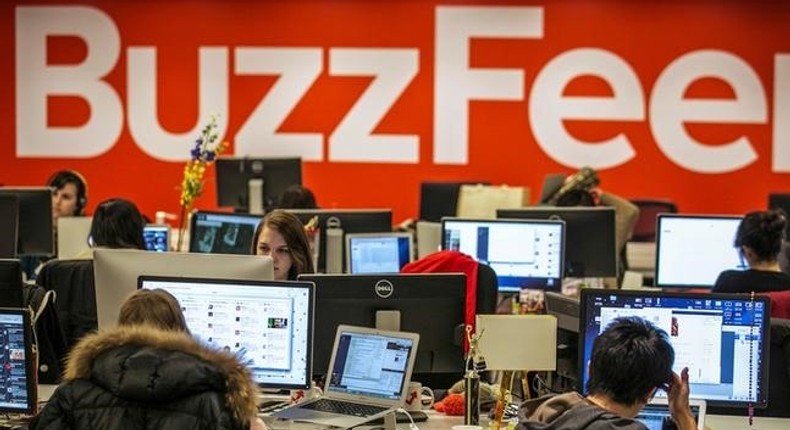 BuzzFeed employees at the company's headquarters in New York.