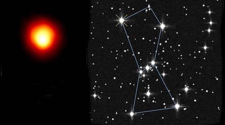 A szakértők szerint eltűnhet az Orion-öv legnagyobb és legfényesebb, ám egyre halványuló főcsillaga, a Betelgeuse/Fotó:NASA