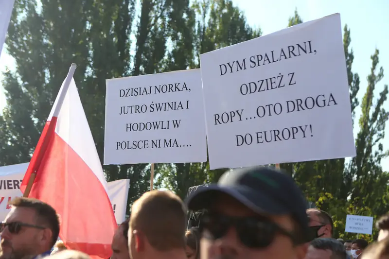 16.09.2020 Warszawa, Protest rolników przed siedziba PiS