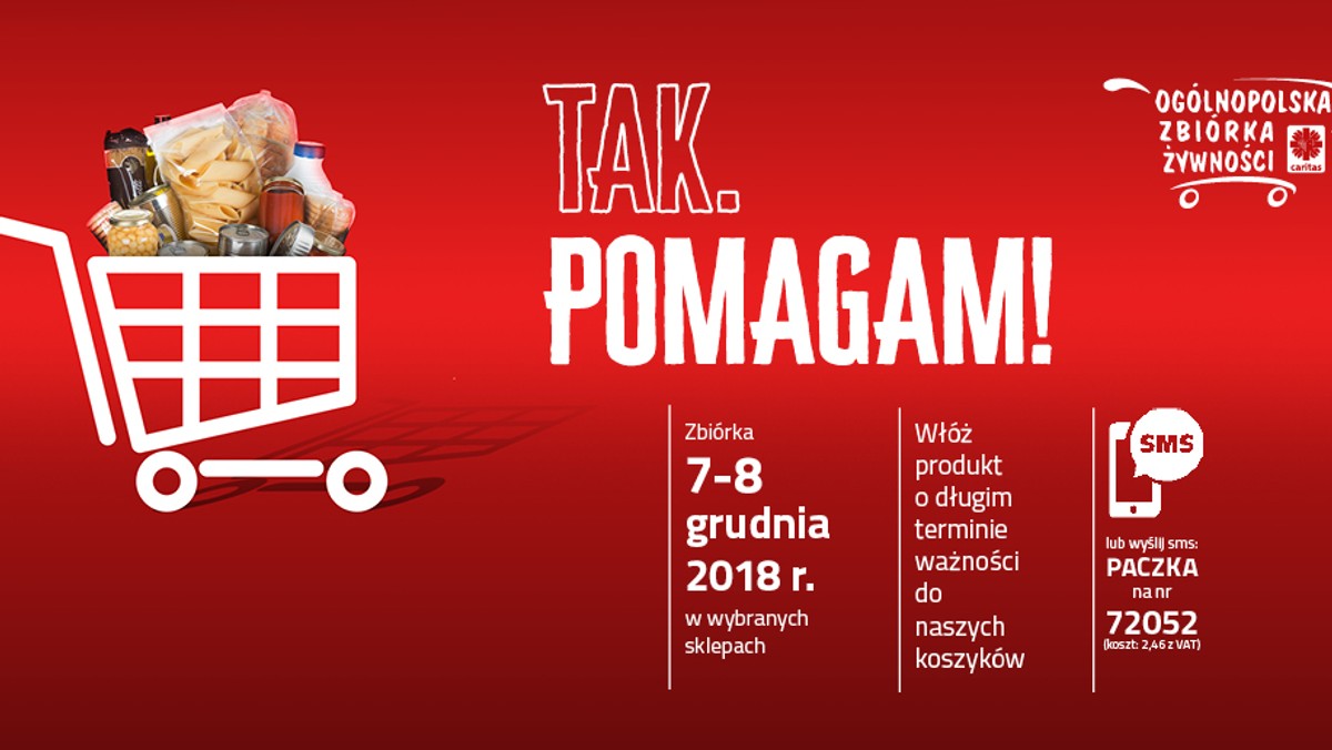 W piątek i sobotę, 7 i 8 grudnia 2018 roku, Caritas Archidiecezji Łódzkiej organizuje kolejną, piętnastą, zbiórkę żywności w ramach Zbiórki Żywności Caritas w Polsce.