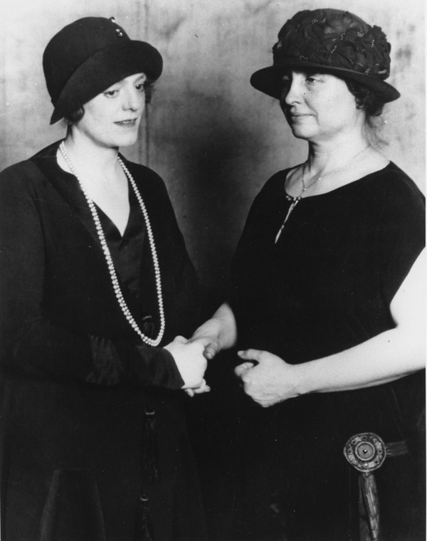 Helen Keller z aktorką Ethel Barrymore 
