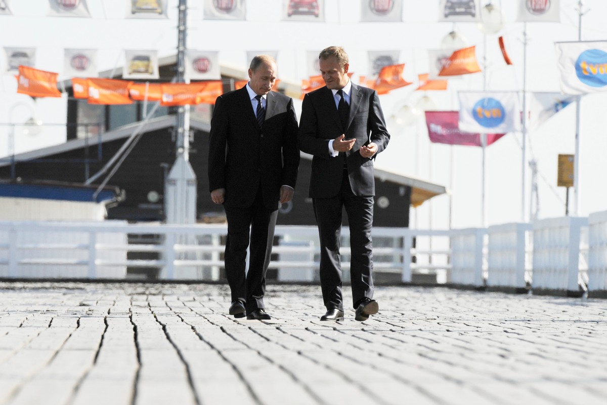 Donald Tusk i Władimir Putin