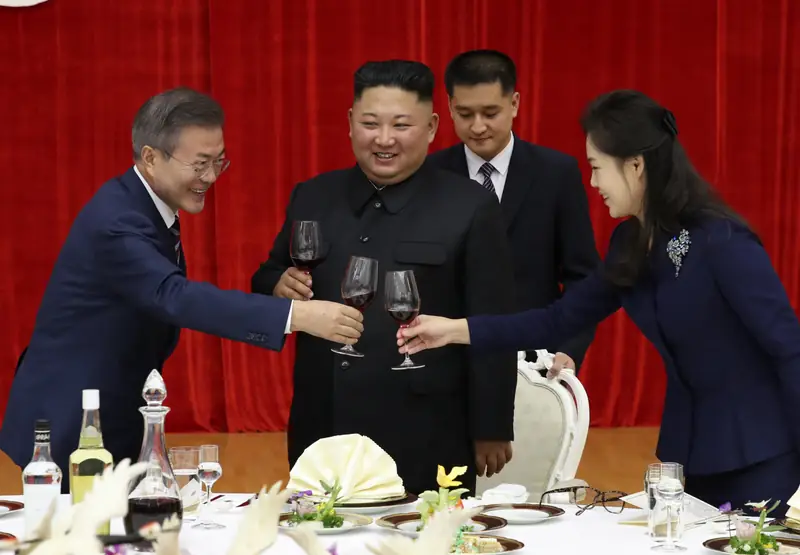 Żona Kim Dzong Una nie obawia się spotkań publicznych. Zdjęcie podczas szczytu międzykoreańskiego w 2018 roku /Pyeongyang Press Corps/Pool/Getty Images