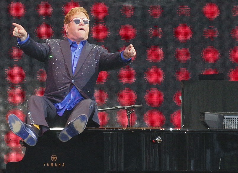 Elton John podczas koncertu na Life Festival Oświęcim 2016