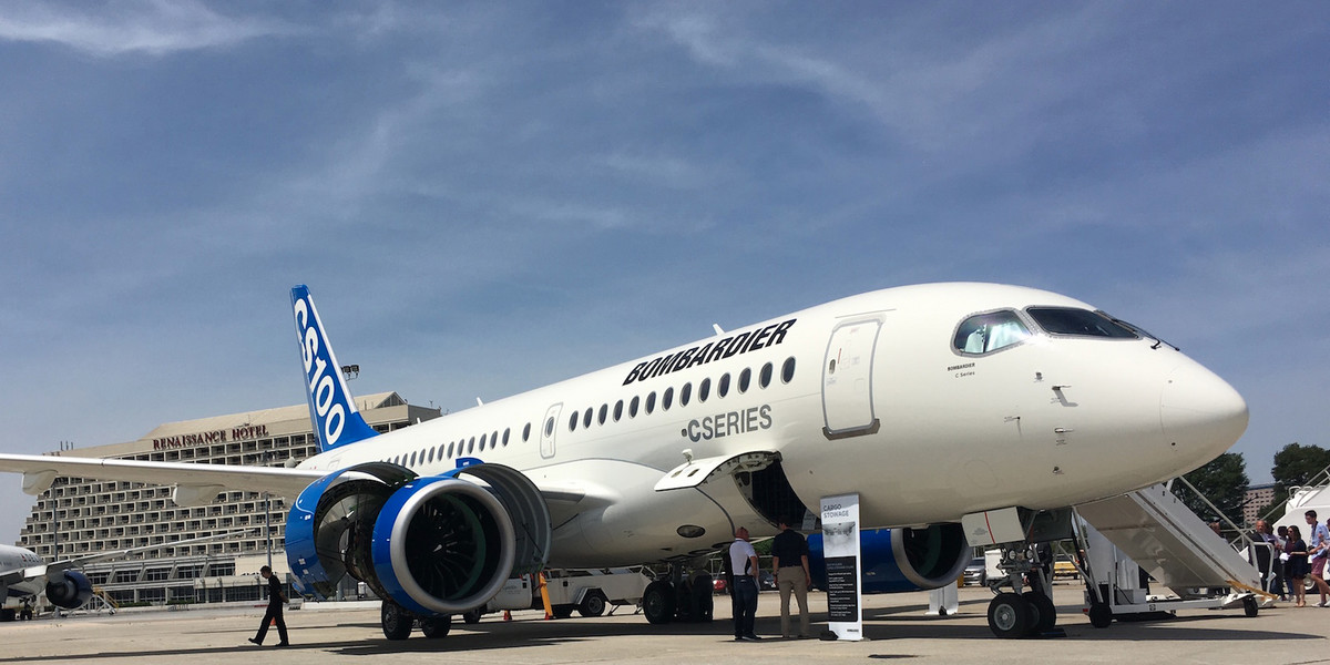 Here's the Bombardier jet at the heart of a simmering trade war between the US and Canada