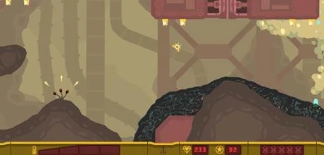 Screen z gry "PixelJunk Shooter"