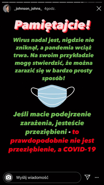 Zrzut ekranu z Instagrama Janka Kietlińskiego