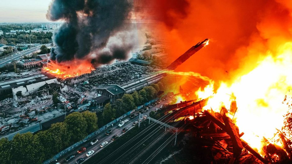 Pożar w gliwickiej fabryce drutu: 140 strażaków walczy z ogniem, dym widoczny z kilkudziesięciu kilometrów — image 5