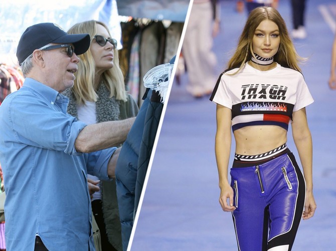 Dizajner na buvljaku i manekenka u njegovom modelu na reviji u Milanu 
