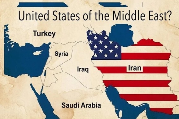 IRAN - AMERIKANIZOVAN Trampova provokacija izazvala bes u Teheranu: Ovako, iz njegovog ugla, izgleda mapa zemlje s kojom ratuje