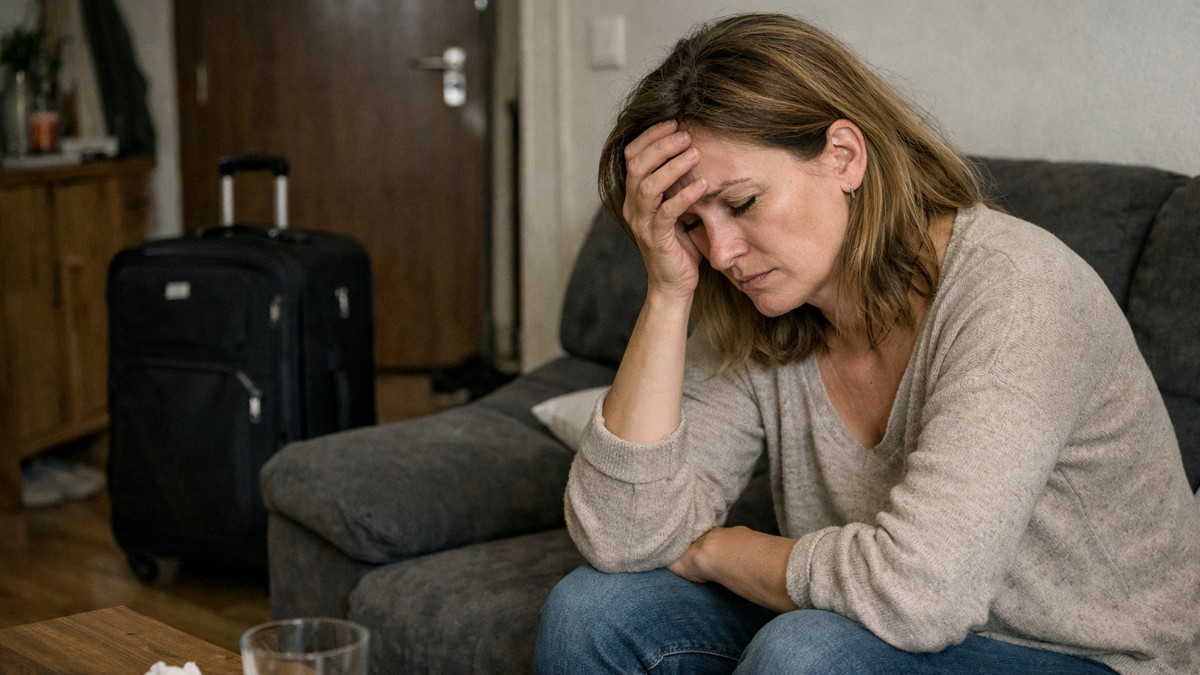 Tužna žena  - ilustracija