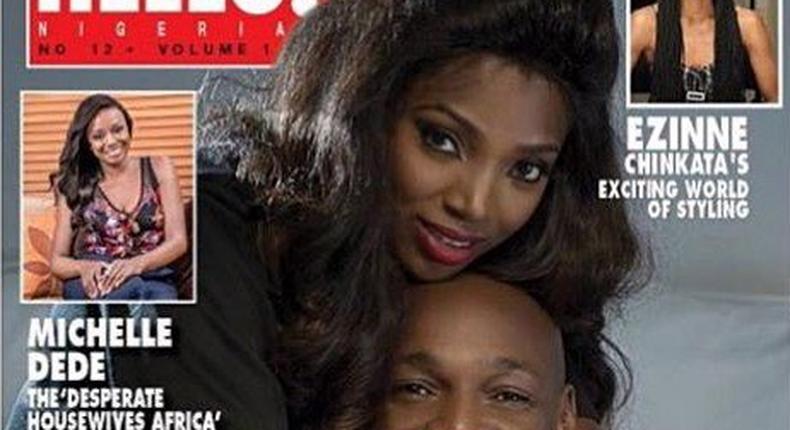 Celebrity couple, Musical legend, 2face Idibia and his wife, Nollywood actress, Annie Idibia for Hello Nigeria magazine latest edition