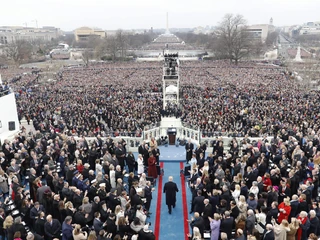 Prezydent-elekt Donald Trump tuż przed zaprzysięgnięciem na 45. prezydenta USA. 