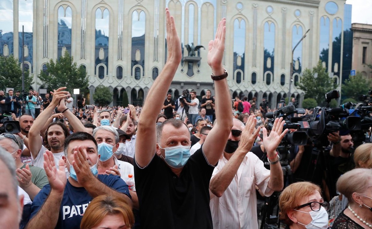 Protest w Gruzji