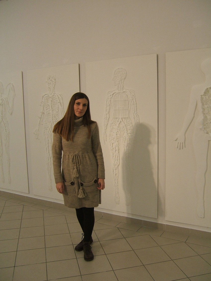 Katarina Alempijević na izložbi u galeriji "Nadežda Petrović"