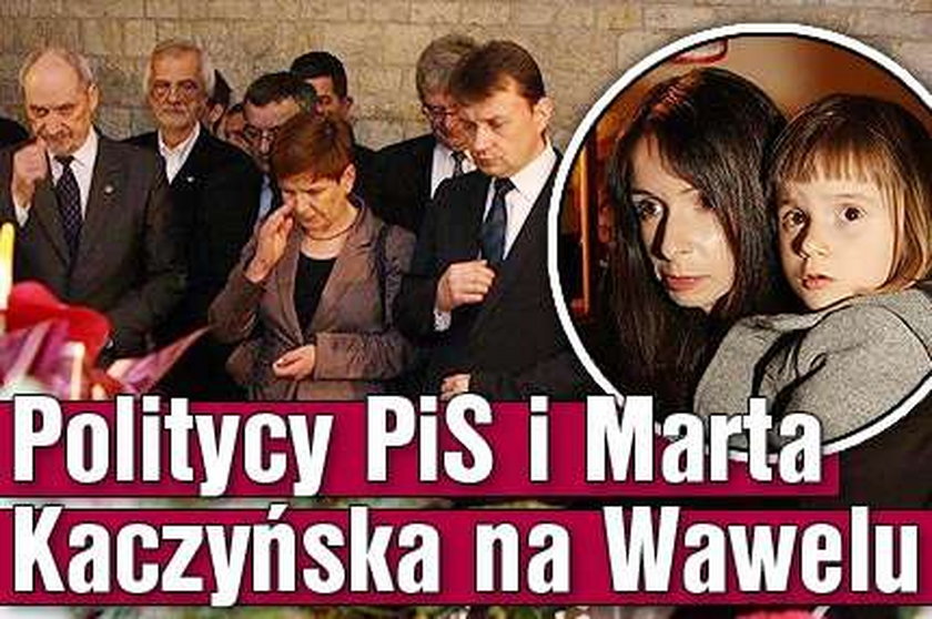 Politycy PiS i Marta Kaczyńska na Wawelu