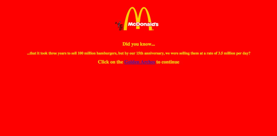 McDonalds: November 10, 1996