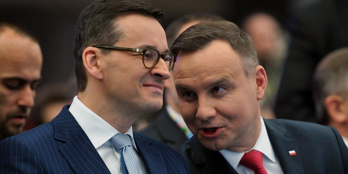 Premier Mateusz Morawiecki i prezydent Andrzej Duda