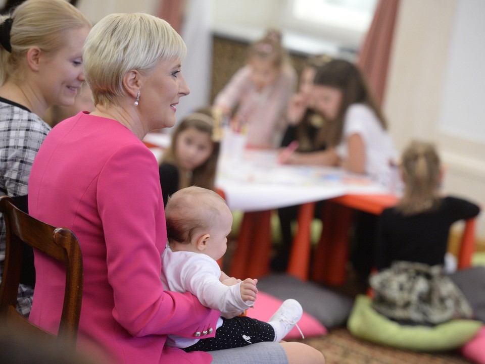 Agata Duda na spotkaniu z młodymi matkami