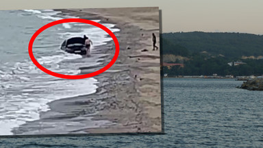 Turyści wjechali bmw na plaże i prawie je utopili. Chcieli mieć ładne zdjęcia