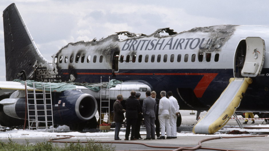 Uszkodzony przez pożar Boeing 737