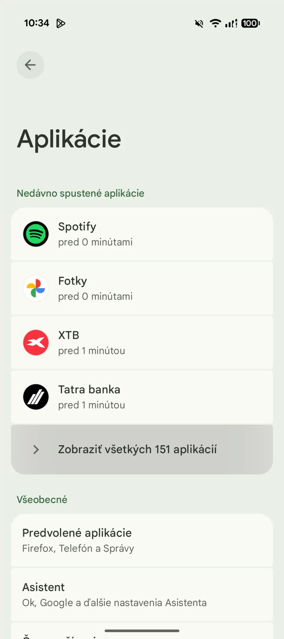 V hornej časti sa zobrazí možnosť „Zobraziť všetky aplikácie“.
