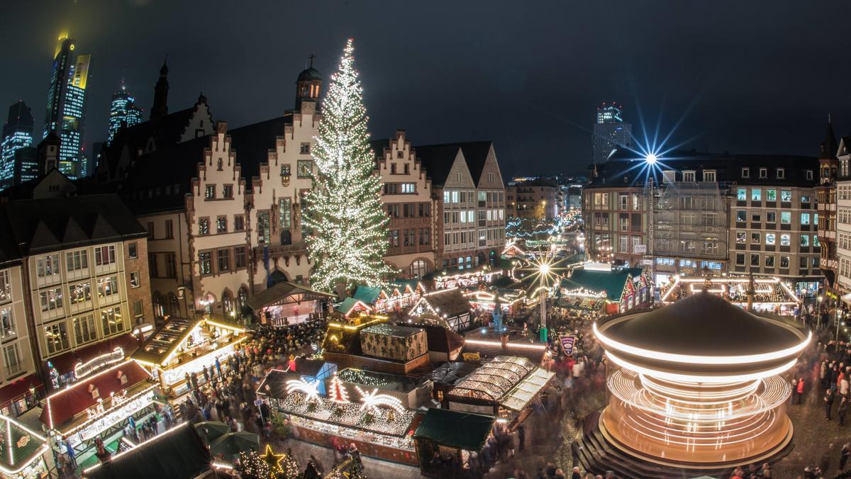 Frankfurt Poczdam Berlin dekoracje iluminacja Boże Narodzenie