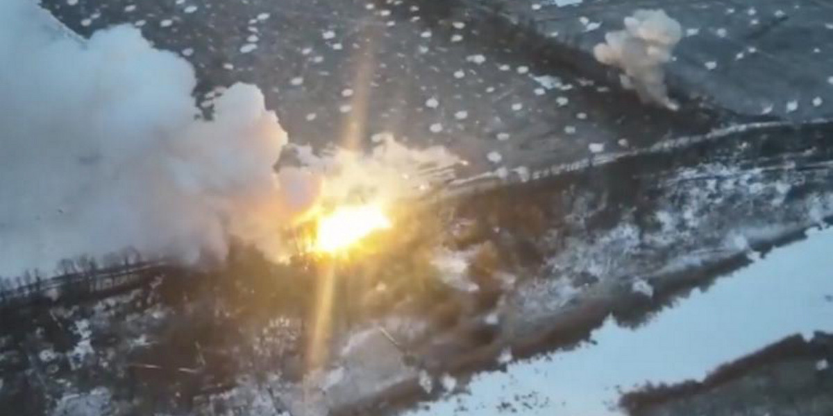 Ukraińcy zniszczyli rosyjski ciężki miotacz ognia.