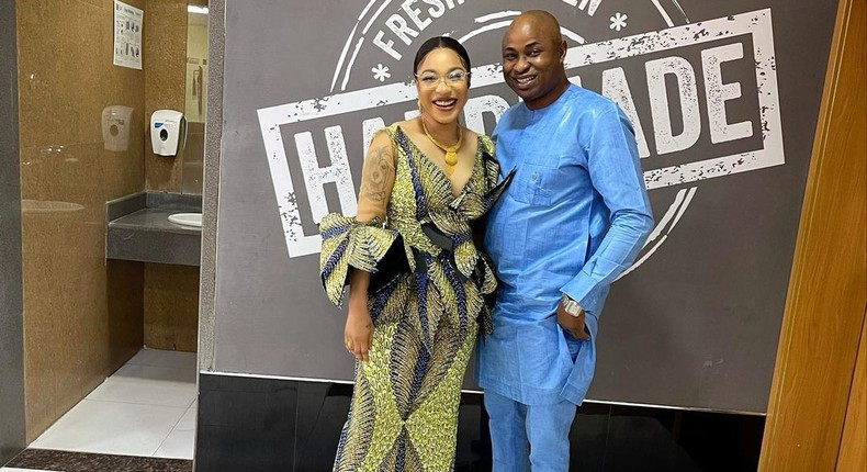 Tonto Dikeh and her friend, Mayor Blessing [Instagram/TontoDikeh]