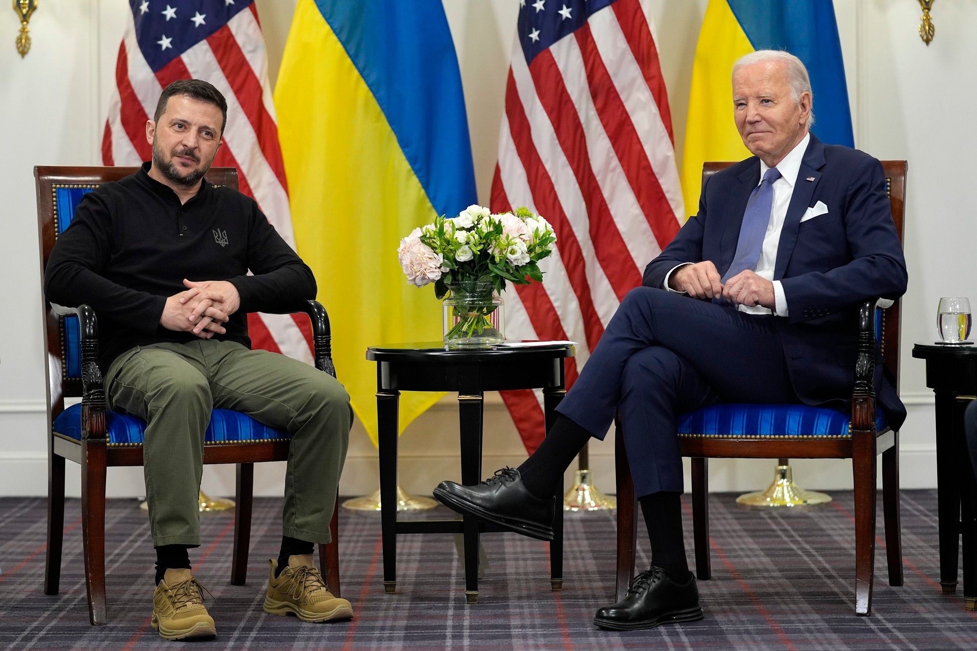 Ukrajinský prezident Volodymyr Zelenskyj s americkým prezidentom Joeom Bidenom.