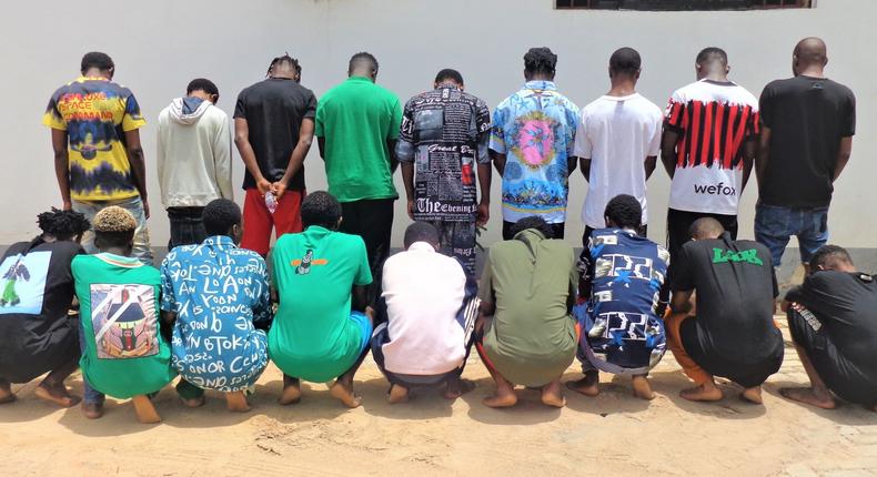 EFCC arrests 21 suspected Yahoo Yahoo boys in Uyo (PUNCH)]