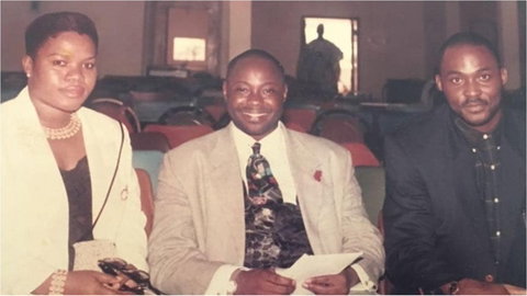 Richard Mofe Damijo and late wife, May Ellen-Ezekiel with publisher, Dele Momodu [Legit]