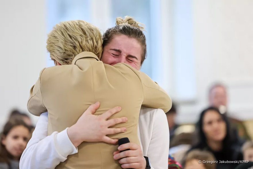 Agata Duda odwiedziła uchodźców w Broku