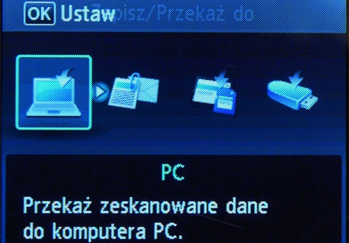 Skanowanie do pamięci komputeraTa funkcja dostępna jest we wszystkich testowanych urządzeniach. Dzięki zainstalowanemu w pececie oprogramowaniu wystarczy nacisnąć jeden przycisk na urządzeniu wielofunkcyjnym i zeskanowany dokument automatycznie ląduje w pamięci dysku twardego naszego komputera.