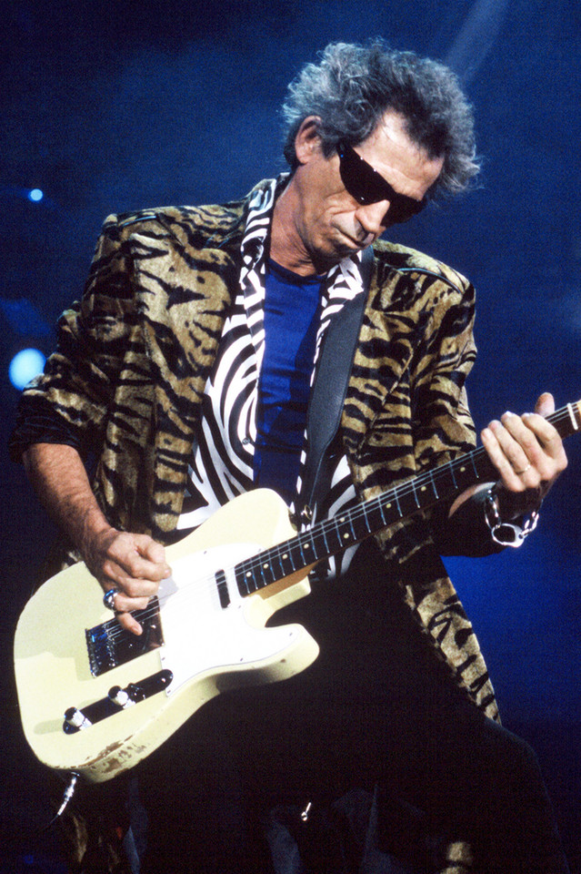 Keith Richards w latach 90. (fot. Getty Images)
