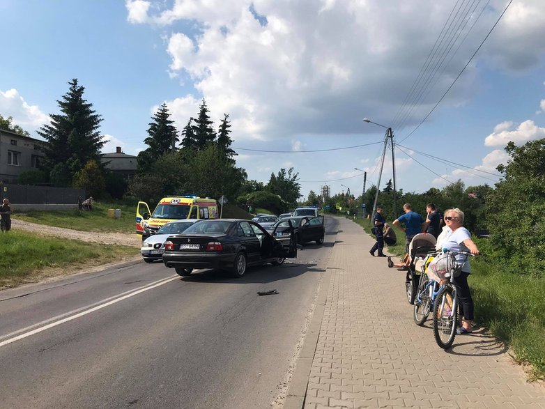 Wypadek na Krakowskim Przedmieściu w Sieradzu