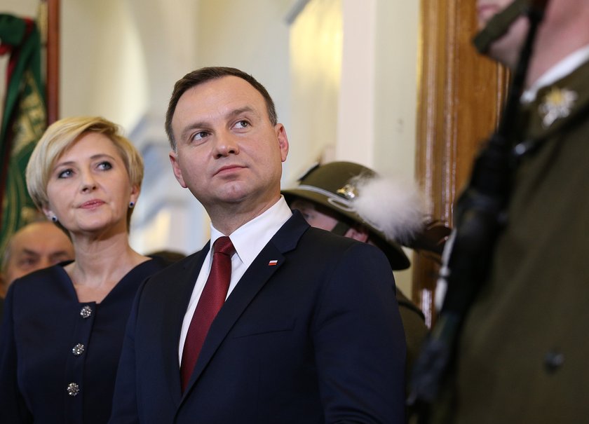 Adrzej Duda z Agatą Dudą 