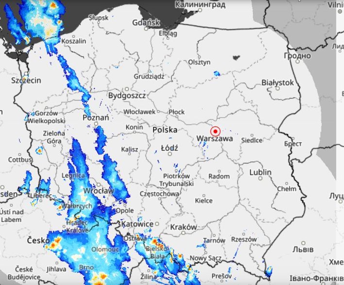 Burze powoli zanikają. Ich front przesuwa się na wschód