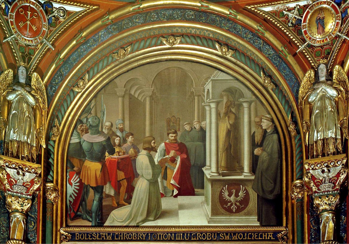 Bolesław Chrobry i Otton III u grobu świętego Wojciecha, Edward Brzozowski