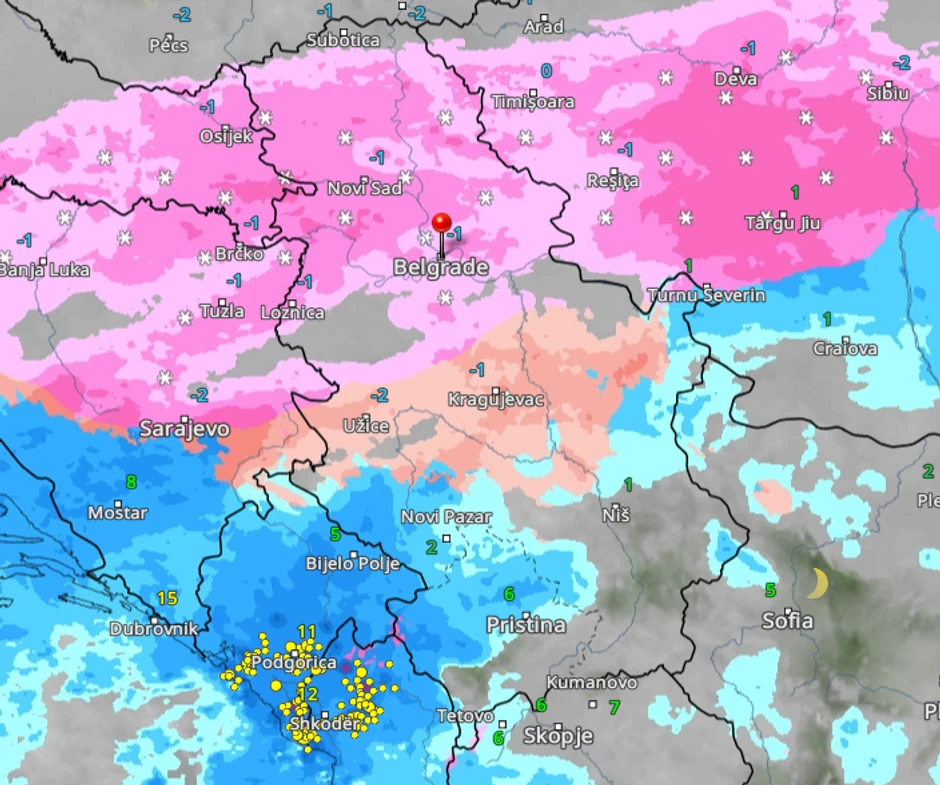 Vreme za Badnji dan u 3 časa