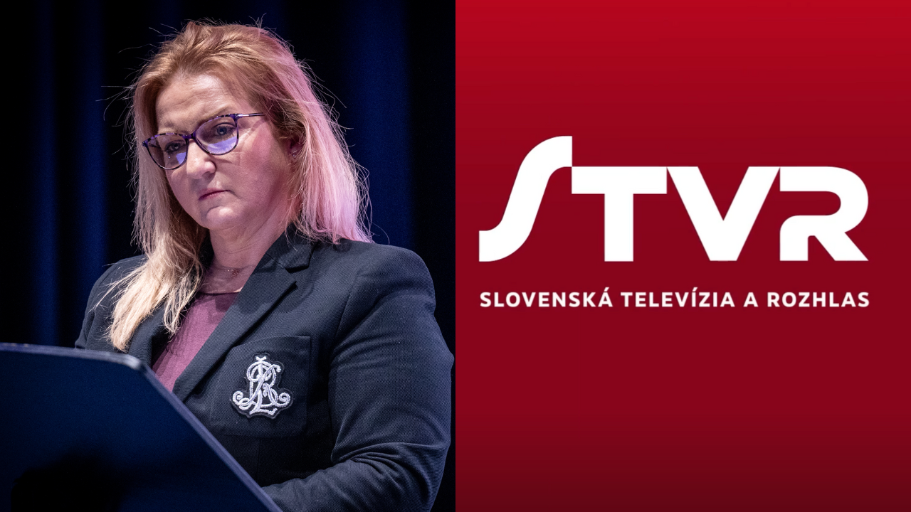 Martina Flašíková počas oficiálneho predstavenia nového vizuálu STVR
