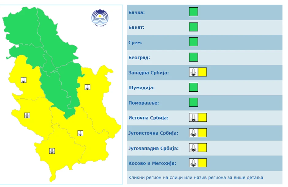 Meteo-alarm za 3. maj