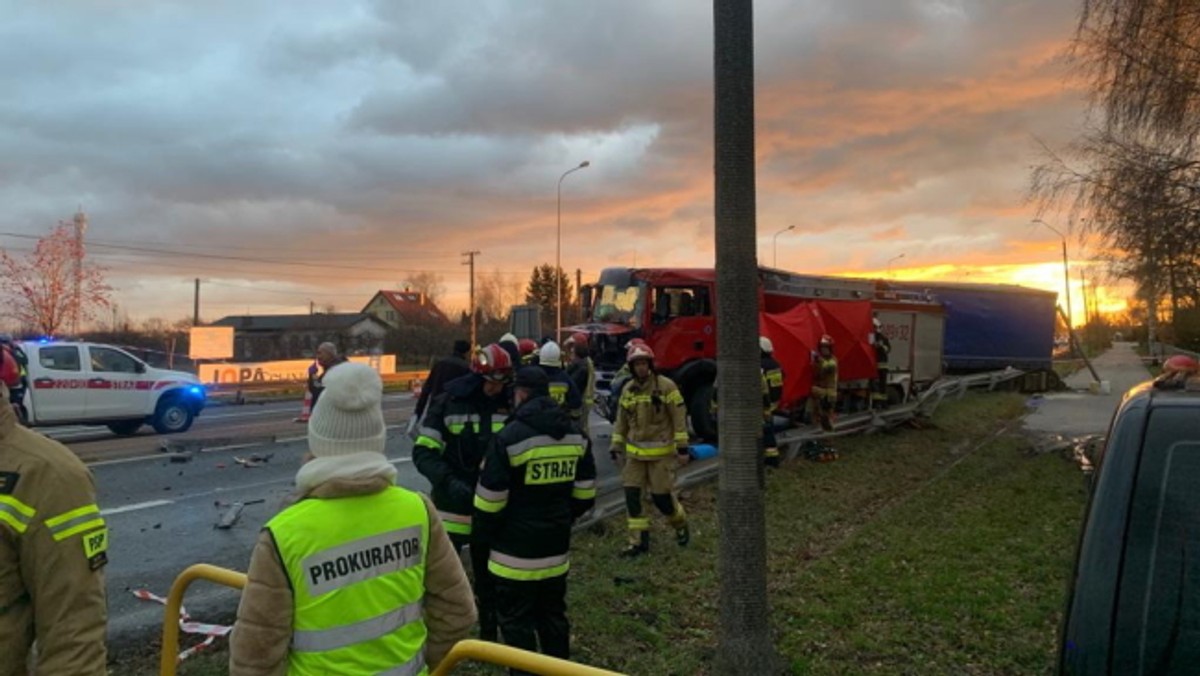 Wypadek strażaków koło Torunia