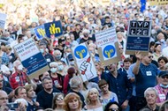 Demonstracja na Placu Wolności w Poznaniu