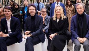 Alexandre Arnault, Antoine Arnault and Delphine Arnault with their father Bernard.Vianney Le Caer/AP