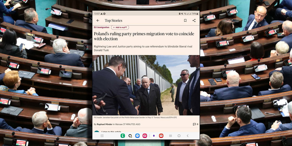 "Financial Times" opisuje pomysł Jarosława Kaczyńskiego